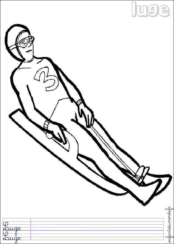 coloriage luge 1